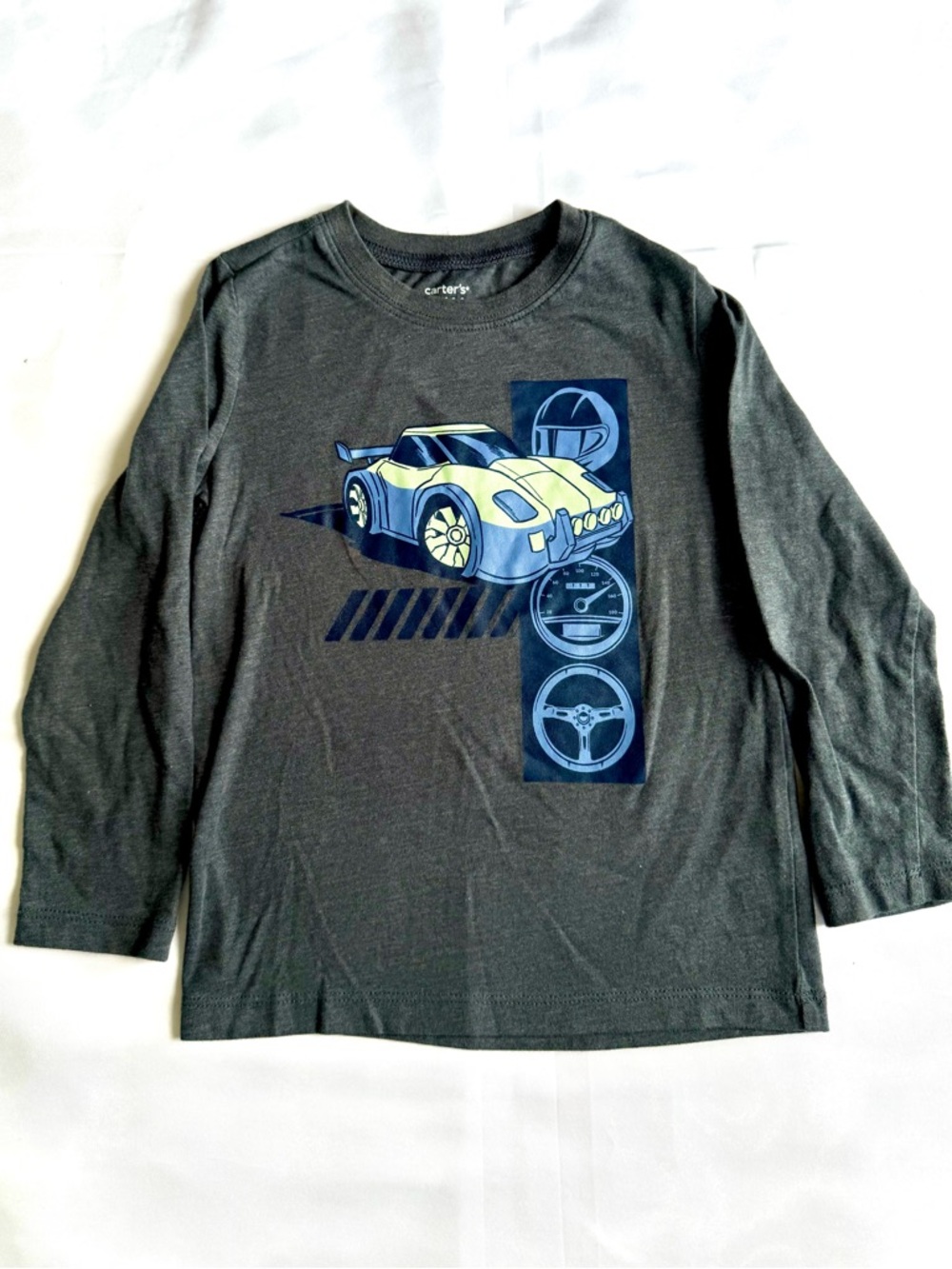 Carter's Boys Gray Racing Car Graphic Tee